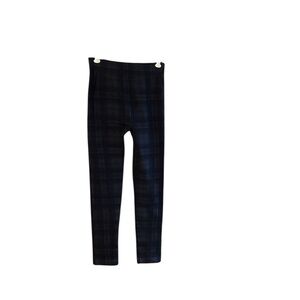 Kimberly C. stretch blue green plaid leggings